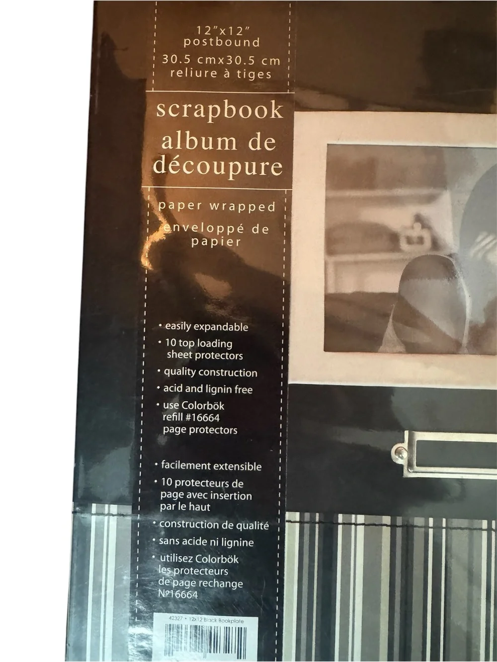 Colorbok Black Striped Scrapbook Album - Picture 2 of 3
